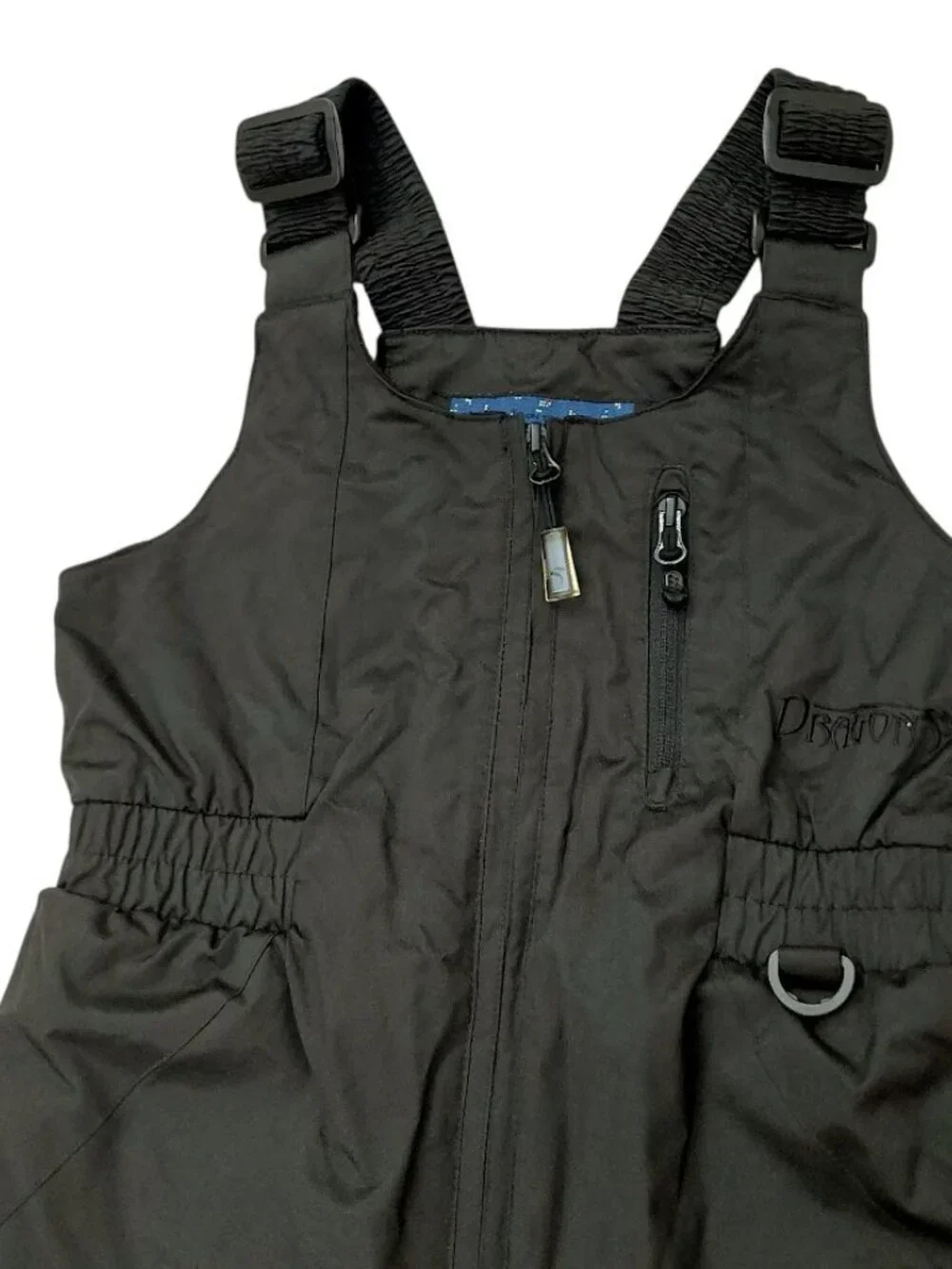 Snow Dragons Ski Bib Pants Kids 7 XL Black Insulated Waterproof Winter Overalls